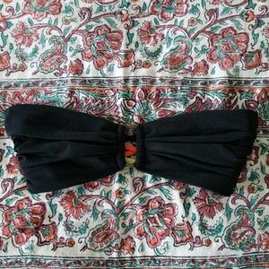 Boys + Arrows black strappless top